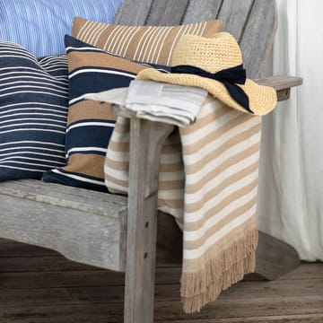 Printed Stripes Canvas -tyynynpäällinen 50 x 50 cm - Beige-dark blue - Lexington