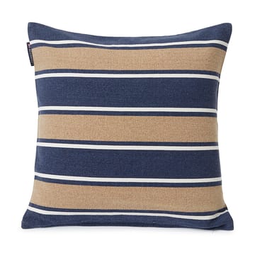 Printed Stripes Canvas -tyynynpäällinen 50 x 50 cm - Beige-dark blue - Lexington