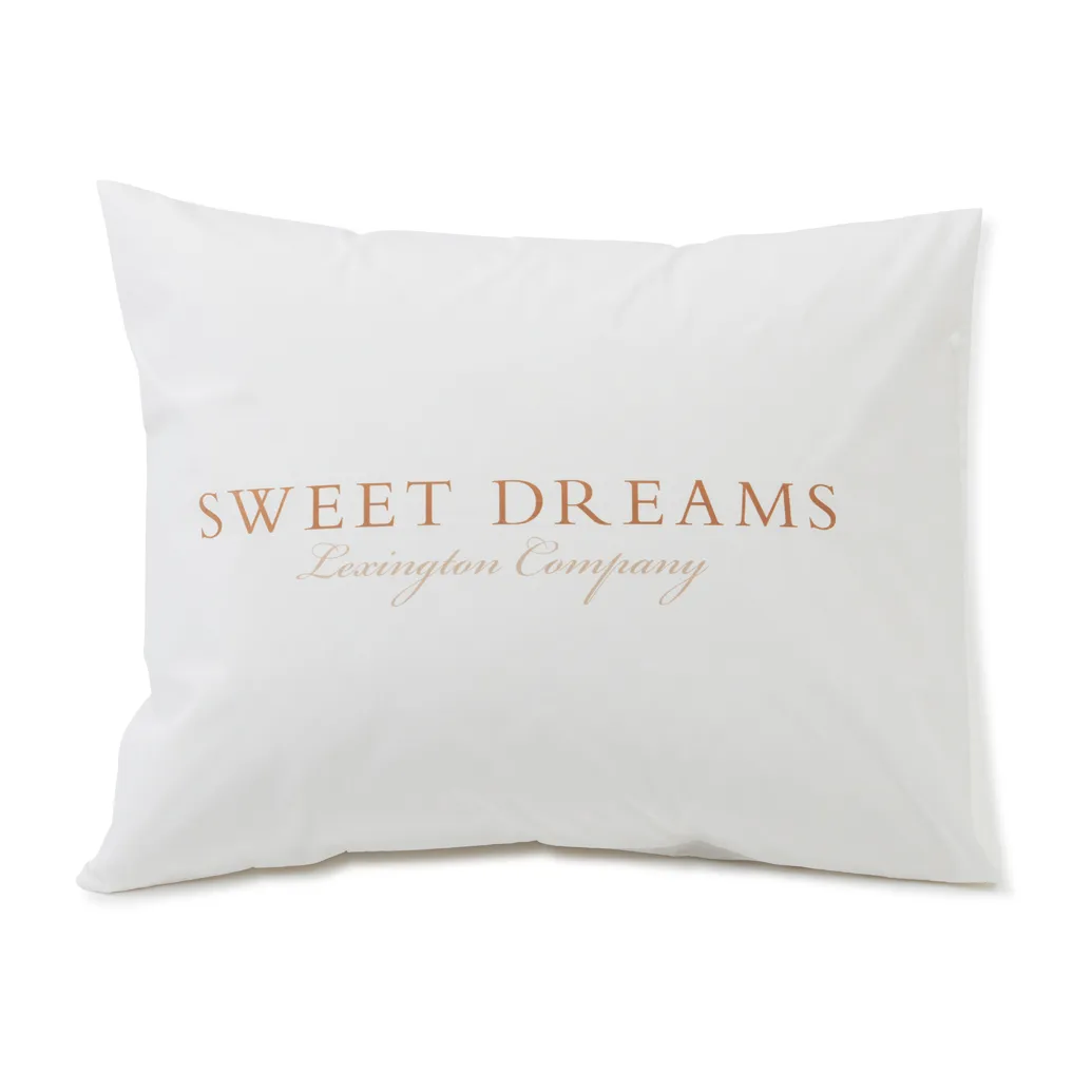 Printed Sweet Dreams Poplin tyynyliina 50x60 cm, White Lexington