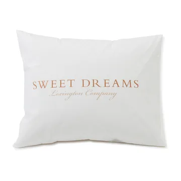 Printed Sweet Dreams Poplin tyynyliina 50x60 cm - White - Lexington
