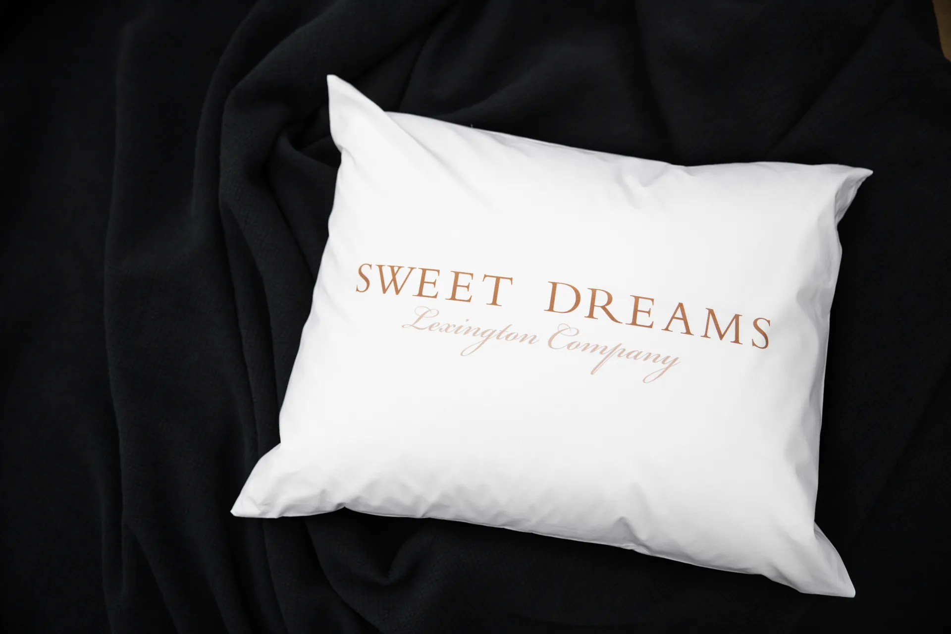 Printed Sweet Dreams Poplin tyynyliina 50x60 cm, White Lexington