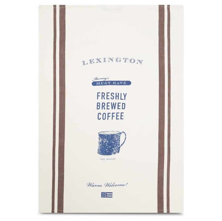 Printed Twill Coffee -keittiöpyyhe 50x70 cm - Valkoinen - Lexington