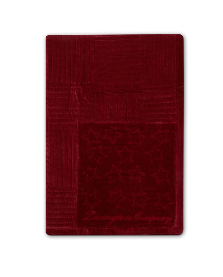 Quilted Cotton Velvet Star -päiväpeitto 160 x 240 cm - Red - Lexington