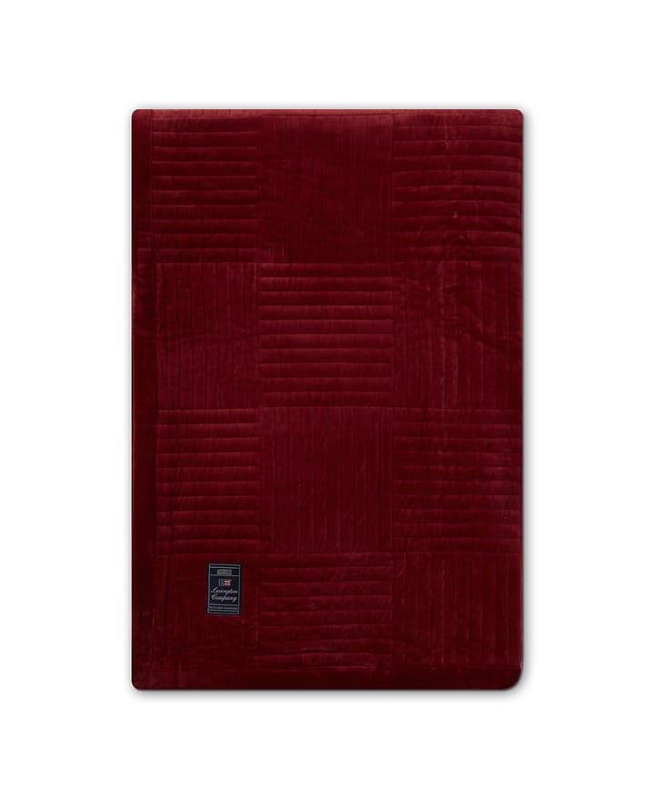 Quilted Cotton Velvet Star -päiväpeitto 160 x 240 cm, Red Lexington