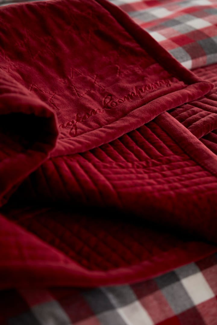 Quilted Cotton Velvet Star -päiväpeitto 160 x 240 cm, Red Lexington