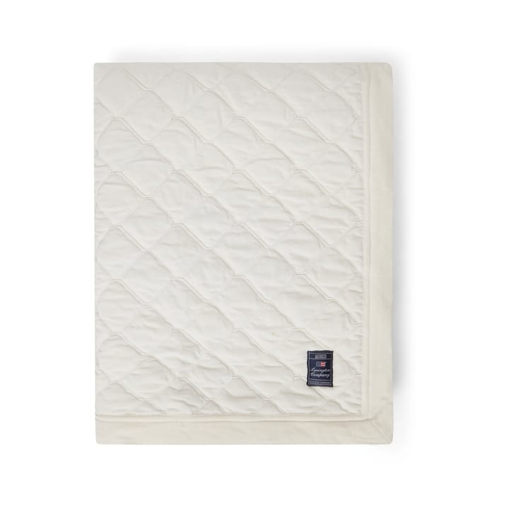 Quilted Organic Cotton Velvet -päiväpeitto 240 x 260 cm - Snow white - Lexington