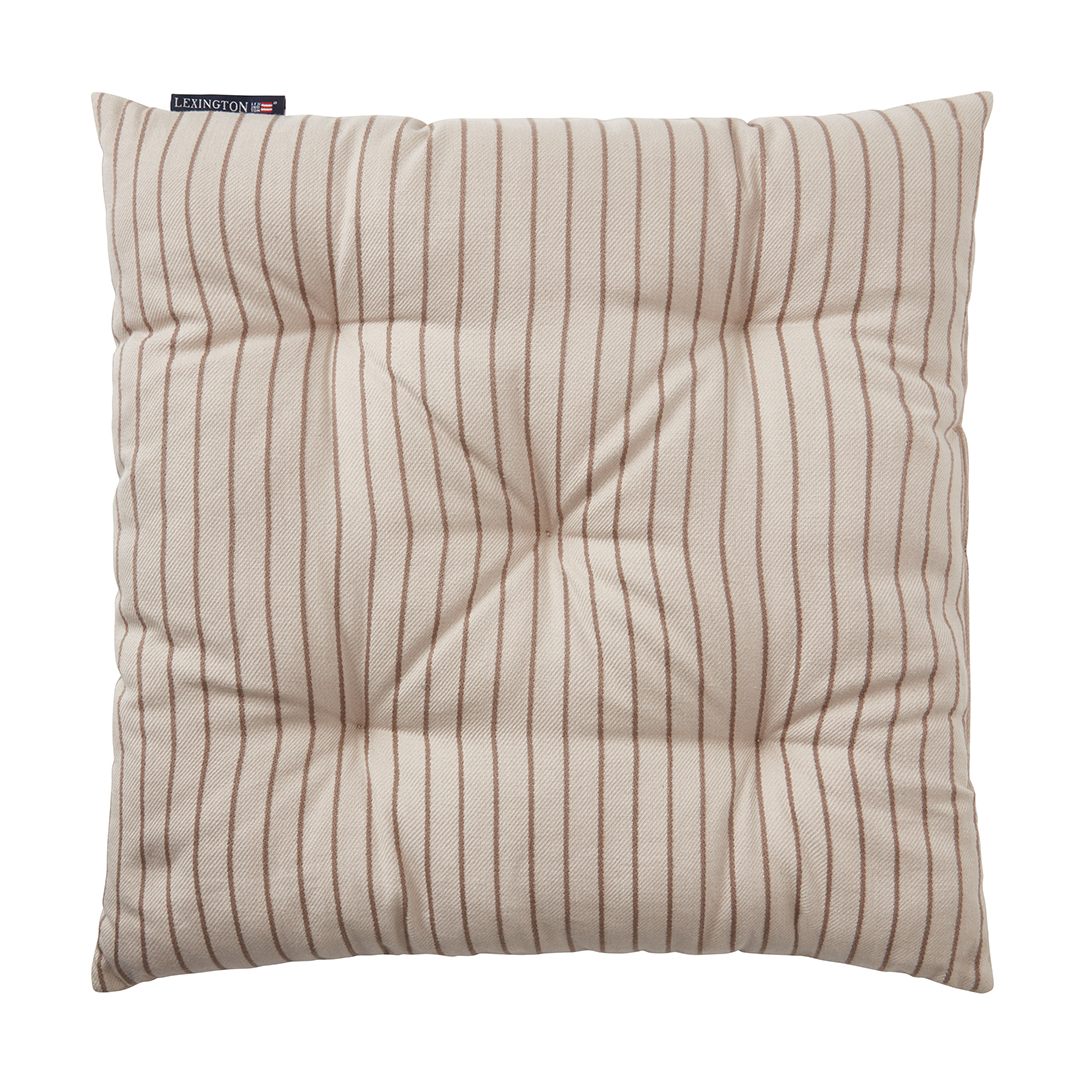 Lexington Raidallinen kierrätetty puuvilla istuinpehmuste 40x40 cm Beige