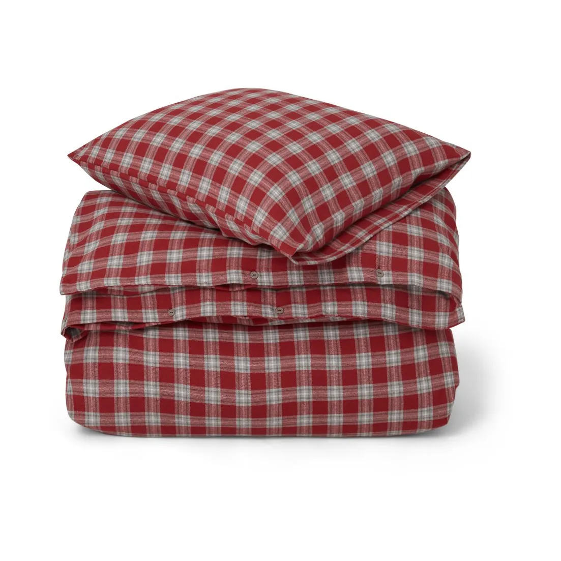 Red Checked Cotton Flannel -pussilakanasetti, 50 x 60 cm, 150 x 210 cm Lexington
