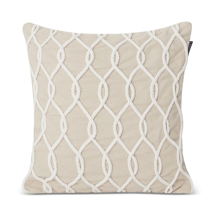 Rope Deco Canvas -tyynynpäällinen 50 x 50 cm - Vaaleanbeige-valkoinen - Lexington