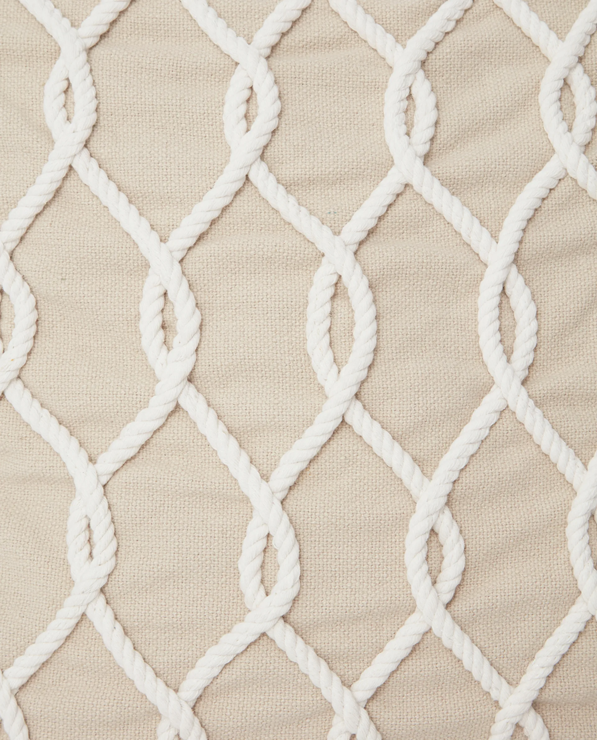 Rope Deco Canvas -tyynynpäällinen 50 x 50 cm, Vaaleanbeige-valkoinen Lexington
