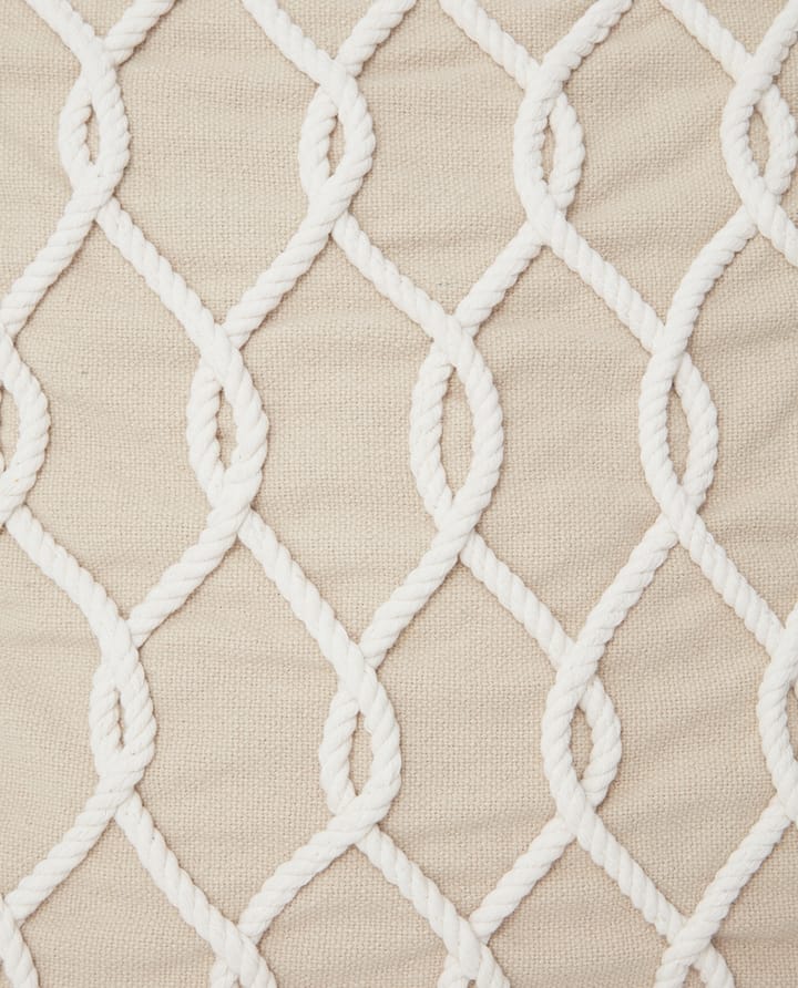 Rope Deco Canvas -tyynynpäällinen 50 x 50 cm - Vaaleanbeige-valkoinen - Lexington