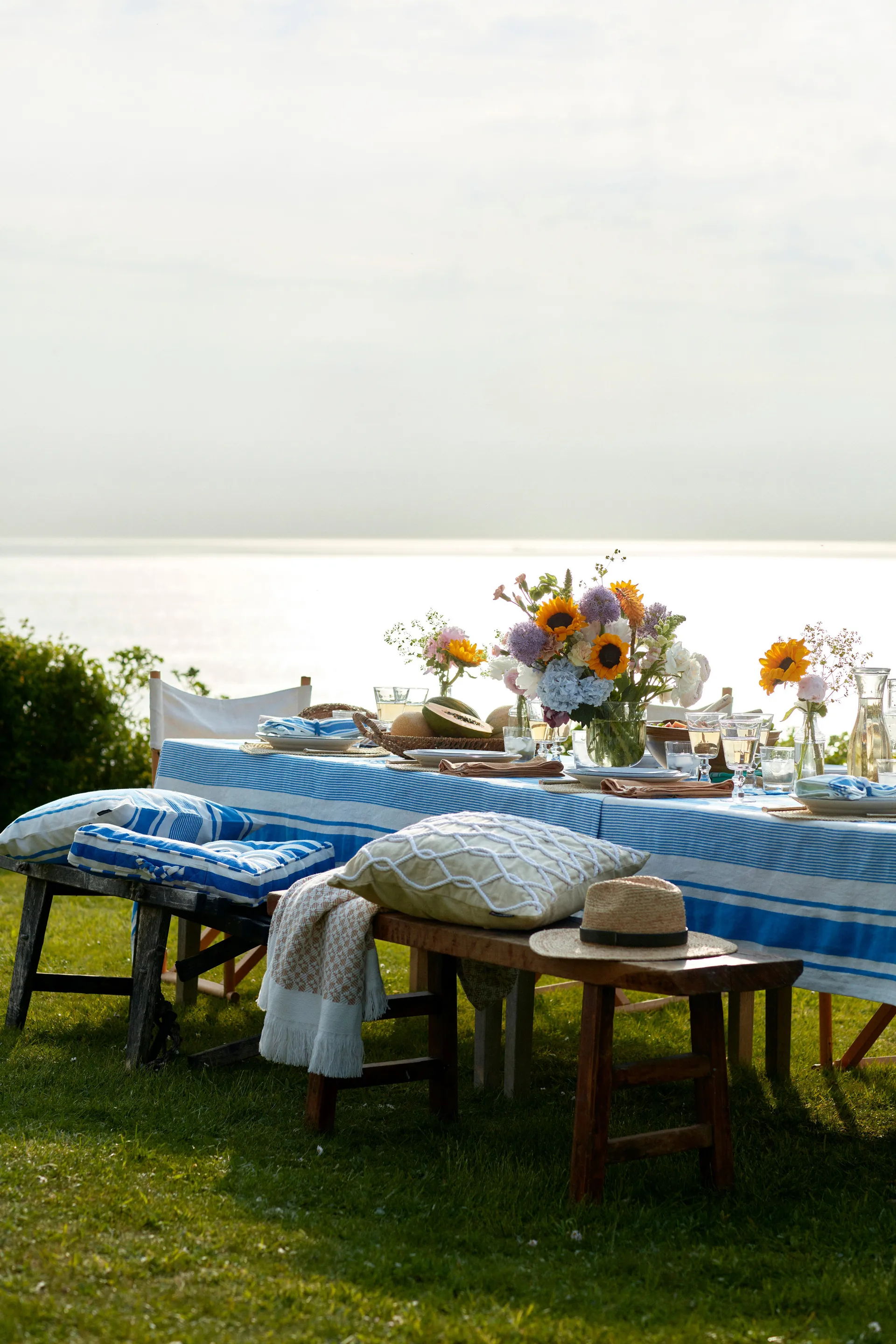 Rope Deco Canvas -tyynynpäällinen 50 x 50 cm, Vaaleanbeige-valkoinen Lexington