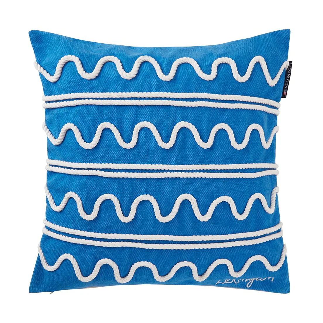 Rope Wave Cotton Canvas tyynynpäällinen 50x50 cm, Blue Lexington