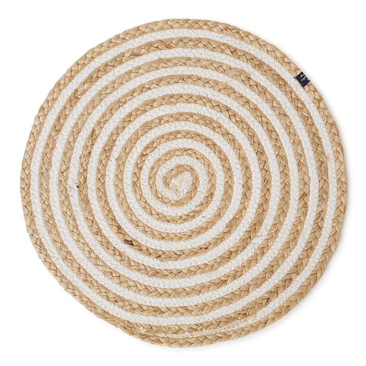 Round Cotton/Jute -pöytätabletti Ø 40 cm - Beige-white - Lexington