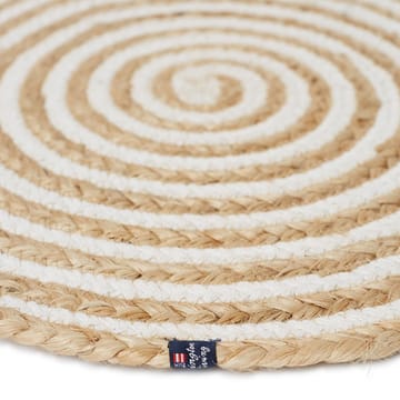 Round Cotton/Jute -pöytätabletti Ø 40 cm - Beige-white - Lexington