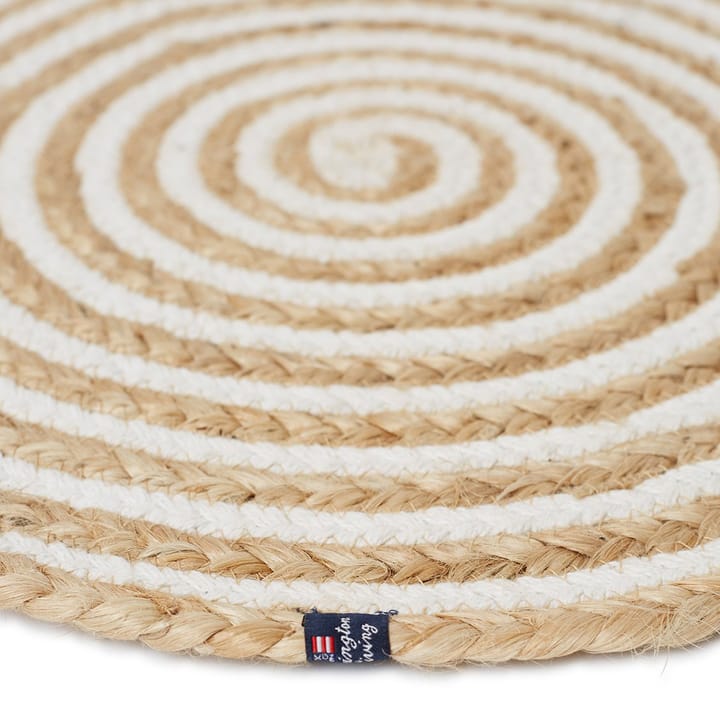 Round Cotton/Jute -pöytätabletti Ø 40 cm - Beige-white - Lexington
