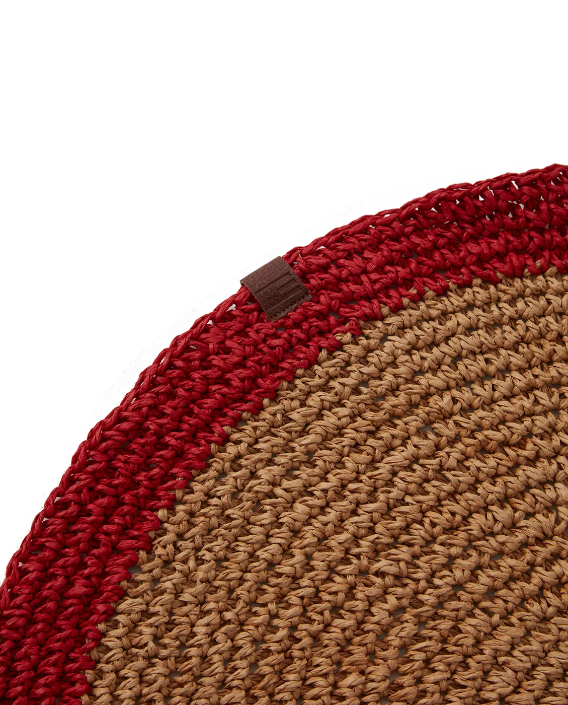 Round Recycled Paper Straw -pöytätabletti Ø 38, Beige-red Lexington