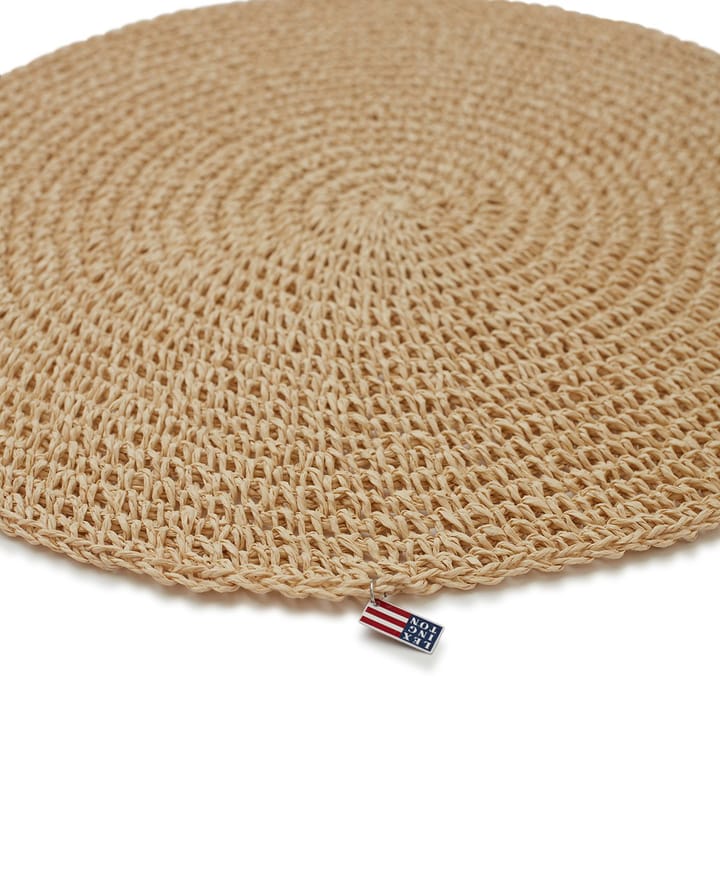 Round Recycled Paper Straw -pöytätabletti Ø 38, Beige Lexington