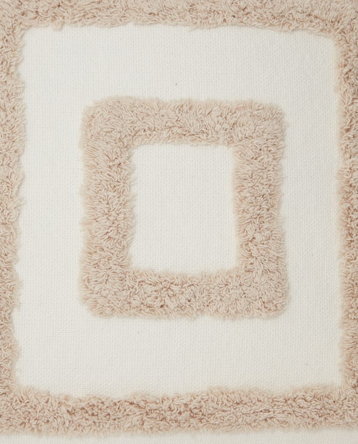 Rug Graphic Canvas -tyynynpäällinen 50 x 50 cm, Valkoinen-vaaleanbeige Lexington