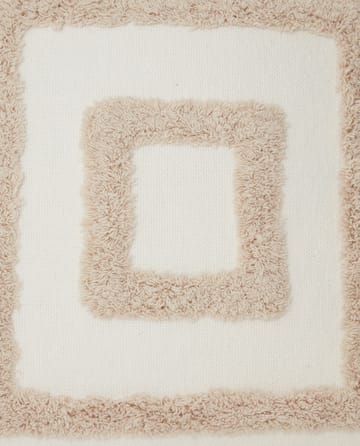 Rug Graphic Canvas -tyynynpäällinen 50 x 50 cm - Valkoinen-vaaleanbeige - Lexington
