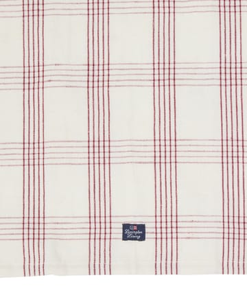 Ruudullinen pellava/puuvilla keittiöpyyhe 50x70 cm - Valkoinen–punainen - Lexington