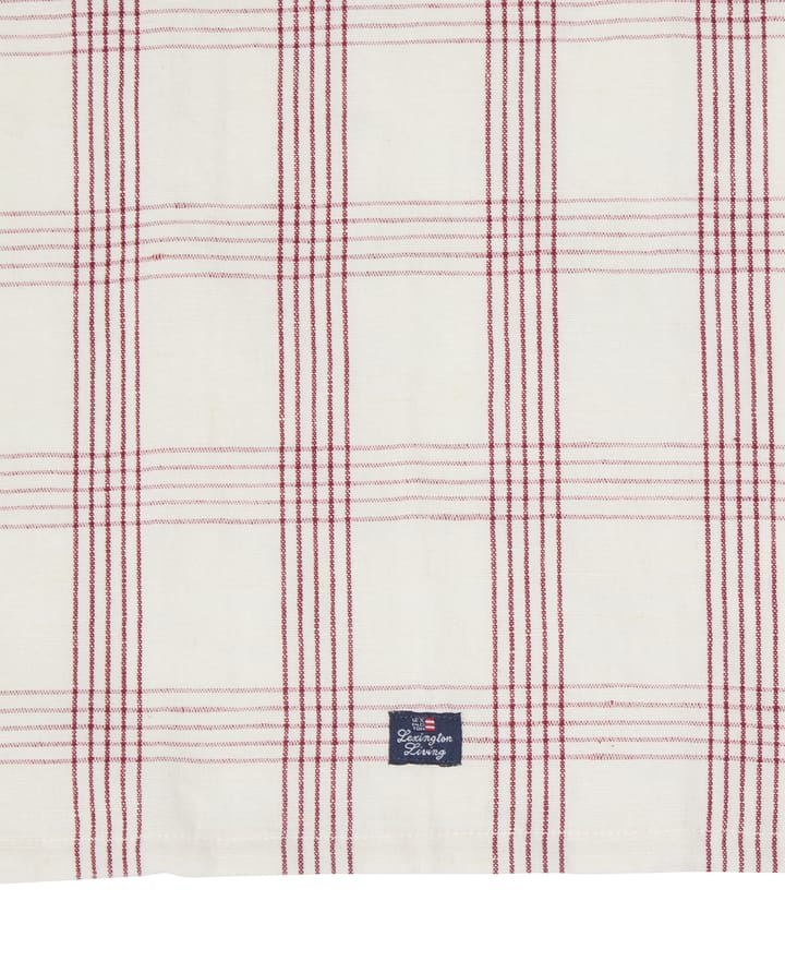 Ruudullinen pellava/puuvilla keittiöpyyhe 50x70 cm, Valkoinen–punainen Lexington