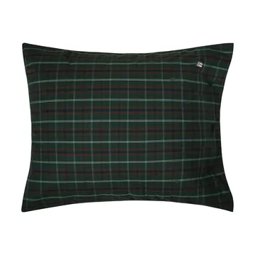 Ruudullinen puuvillapercale tyynyliina - Green-navy, 50x60 cm - Lexington