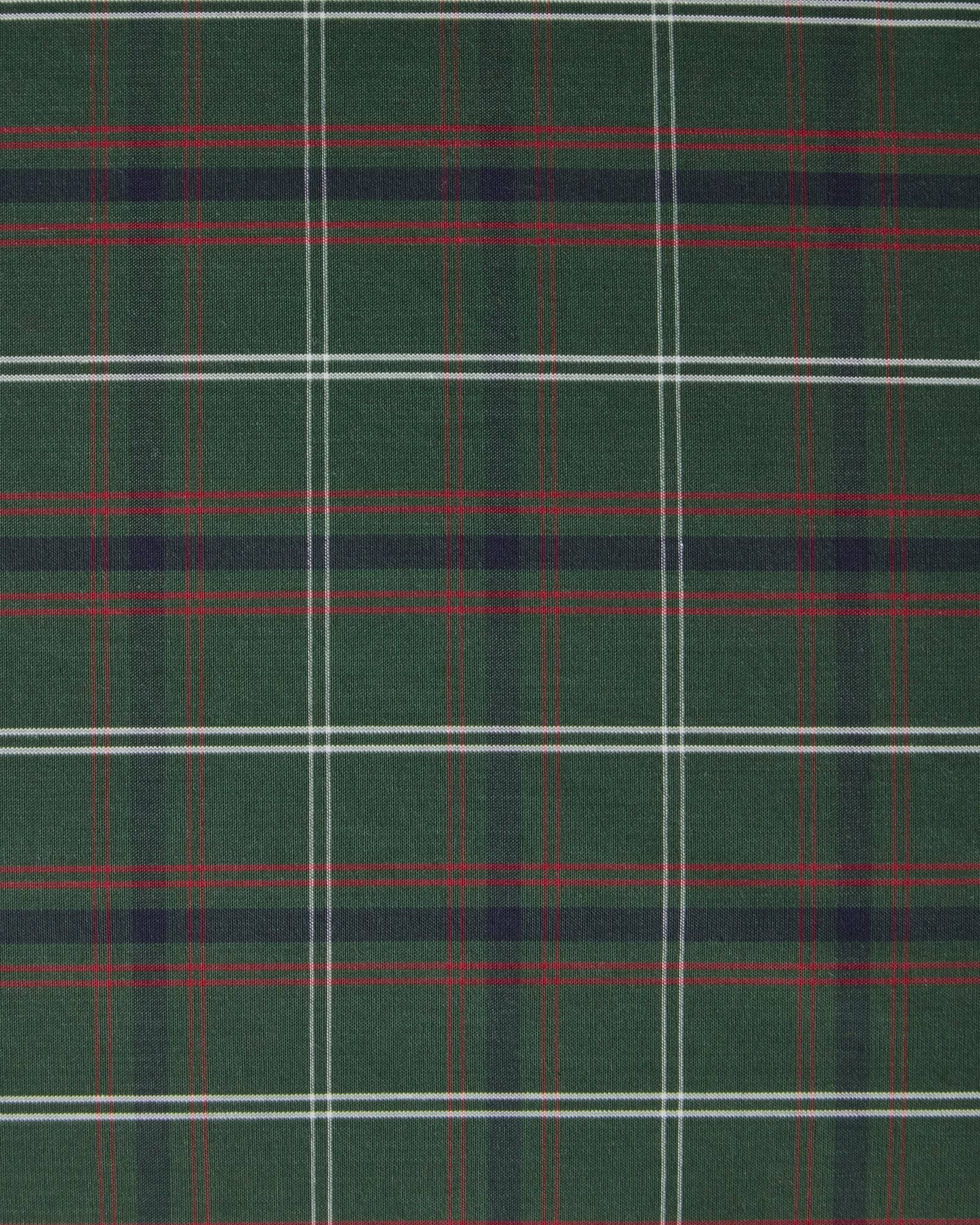 Ruudullinen puuvillapercale tyynyliina, Green-navy, 50x90 cm Lexington