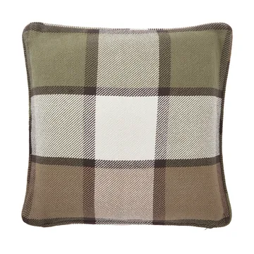 Ruudullinen raskas twill tyynynpäällinen 50x50 cm - Olive - Lexington