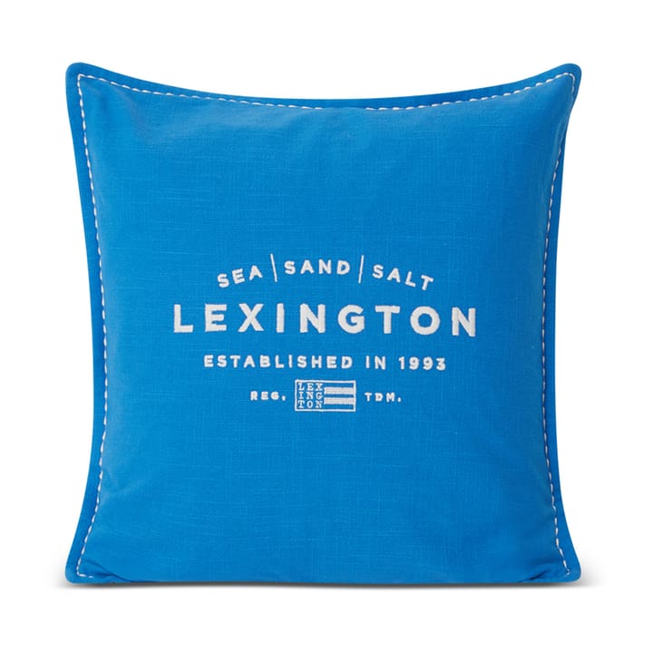 Sea Sand Salt Logo Embroidered -tyynynpäällinen 50 x 50 cm - Sininen-valkoinen - Lexington