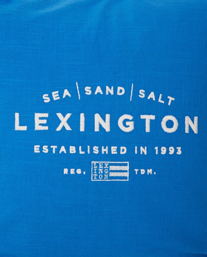 Sea Sand Salt Logo Embroidered -tyynynpäällinen 50 x 50 cm - Sininen-valkoinen - Lexington