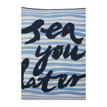 Sea You Later Cotton Canvas -tyynynpäällinen 50x50 cm - White-blue - Lexington