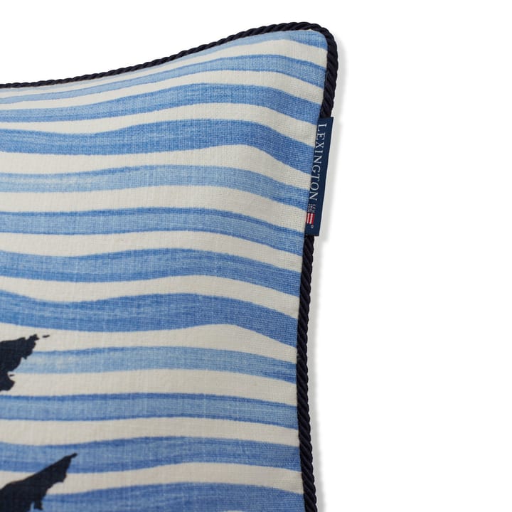Sea You Later Cotton Canvas -tyynynpäällinen 50x50 cm, White-blue Lexington