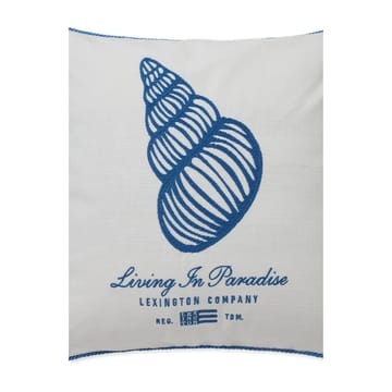 Seashell Cotton Canvas -tyynynpäällinen 50x50 cm - White-blue - Lexington