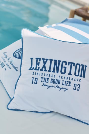 Seashell Cotton Canvas -tyynynpäällinen 50x50 cm - White-blue - Lexington