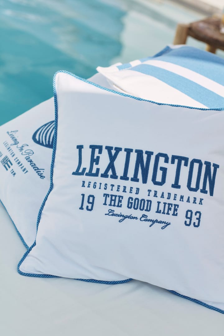 Seashell Cotton Canvas -tyynynpäällinen 50x50 cm, White-blue Lexington