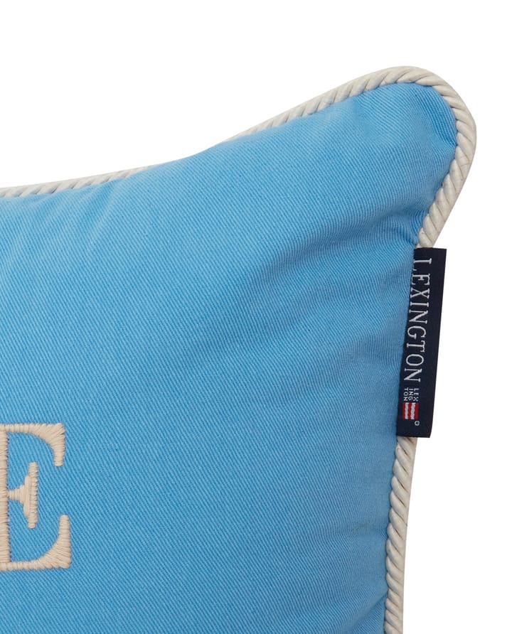 Seaside Small Organic Cotton Twill -tyyny 30 x 40 cm - Sininen-vaaleanbeige - Lexington