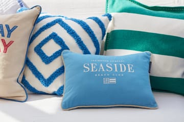 Seaside Small Organic Cotton Twill -tyyny 30 x 40 cm - Sininen-vaaleanbeige - Lexington