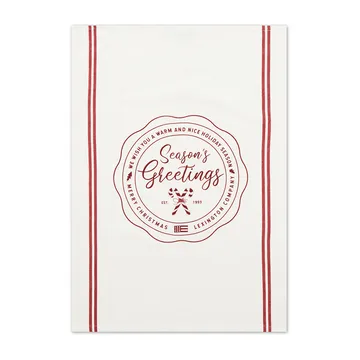Seasons Greetings Printed -keittiöpyyhe 50 x 70 cm - White-red - Lexington