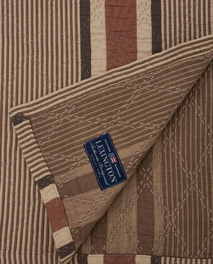 Side Striped Soft Quilted päiväpeite 160x240 cm - Beige - Lexington