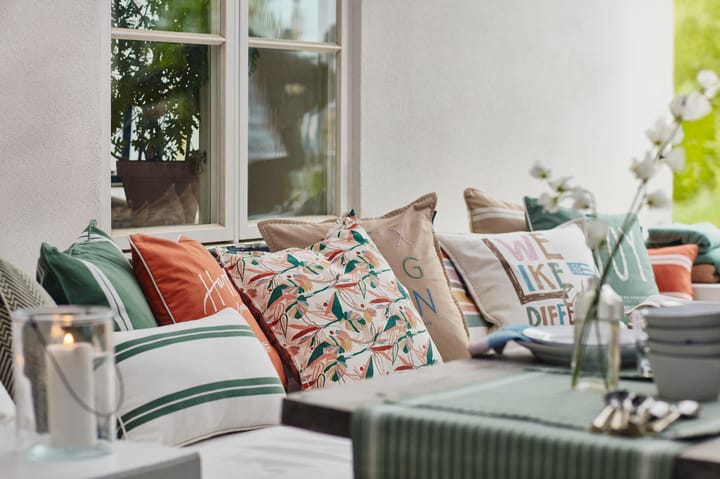 Side Striped -tyyny small 30x50 cm - White-green - Lexington