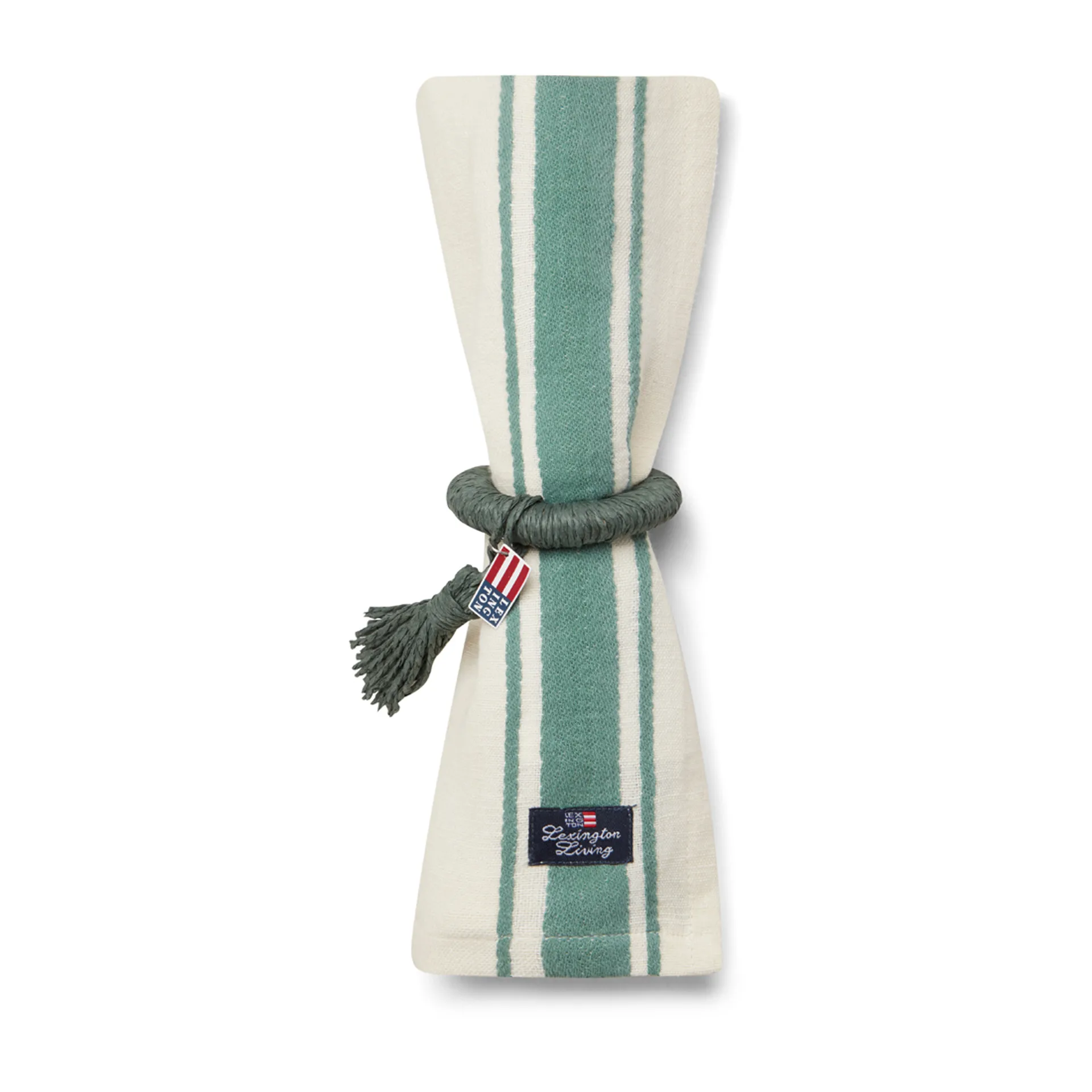 Side Stripes -kangaslautasliina 50 x 50 cm, Vihreä Lexington