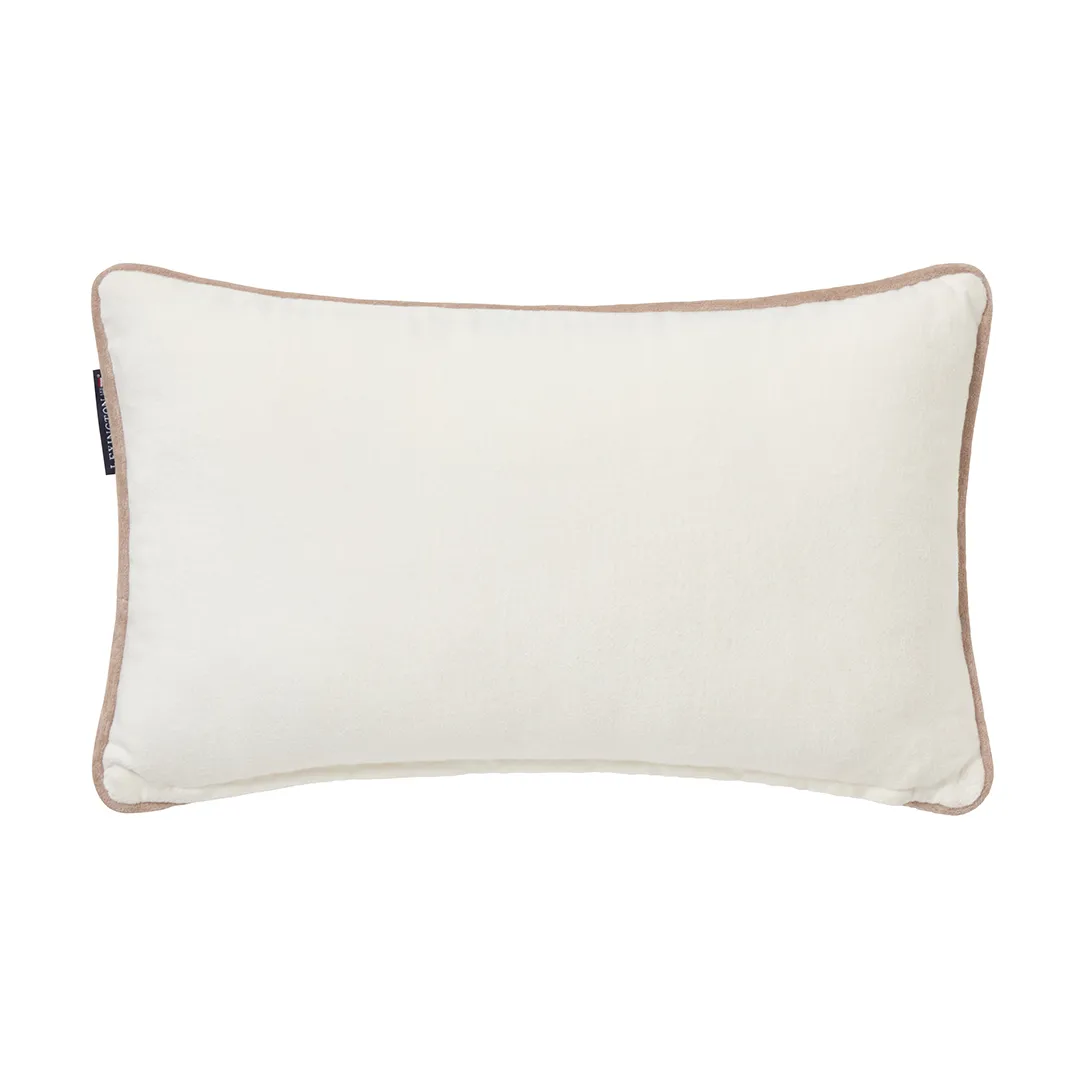 Ski resort ekologinen puuvilla twill tyyny 30x50 cm, Valkoinen–Dark blue Lexington