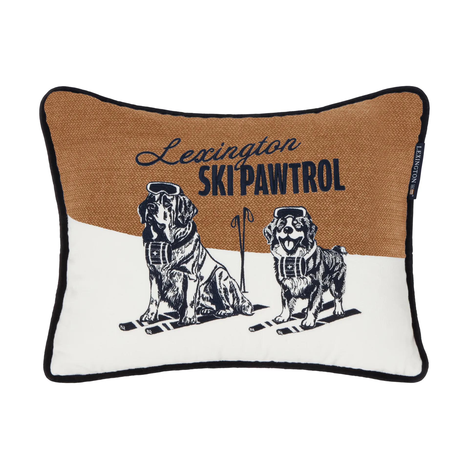 Skipawtrol koristetyyny, Beige–valkoinen–laivastonsininen, 40x30 cm Lexington