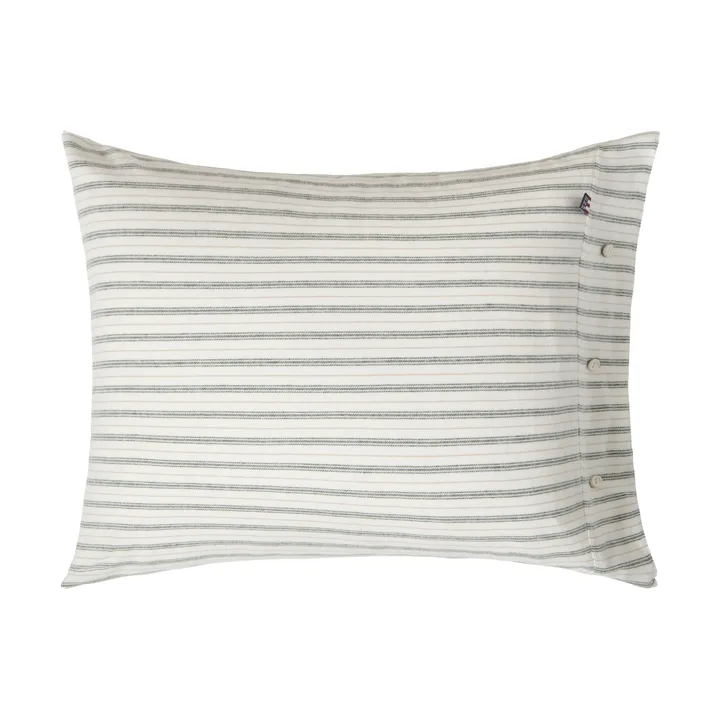 Stripe puuvillaflanellityynyliina - Valkoinen–vihreä–beige, 50x60 cm - Lexington