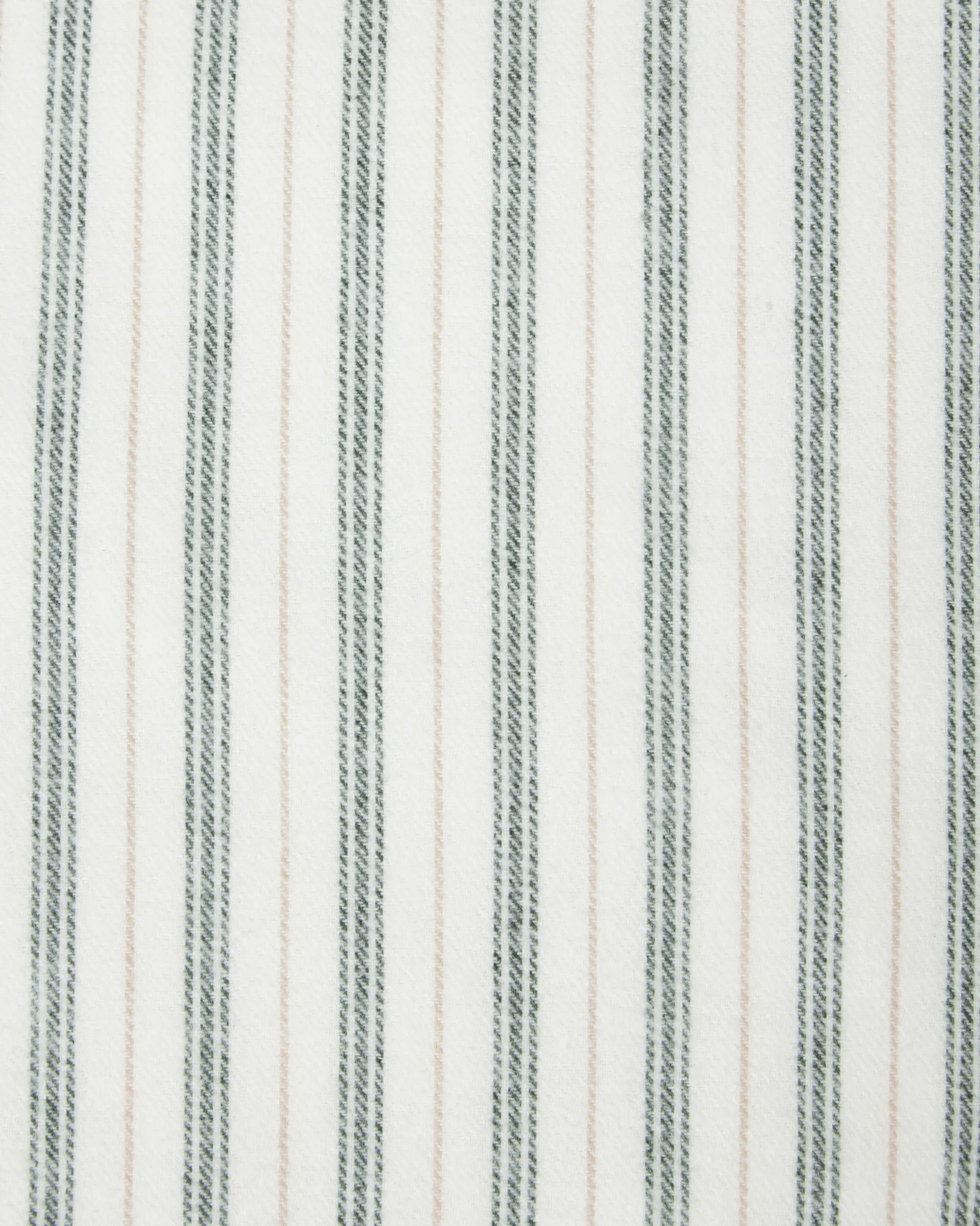 Stripe puuvillaflanellityynyliina, Valkoinen–vihreä–beige, 50x60 cm Lexington