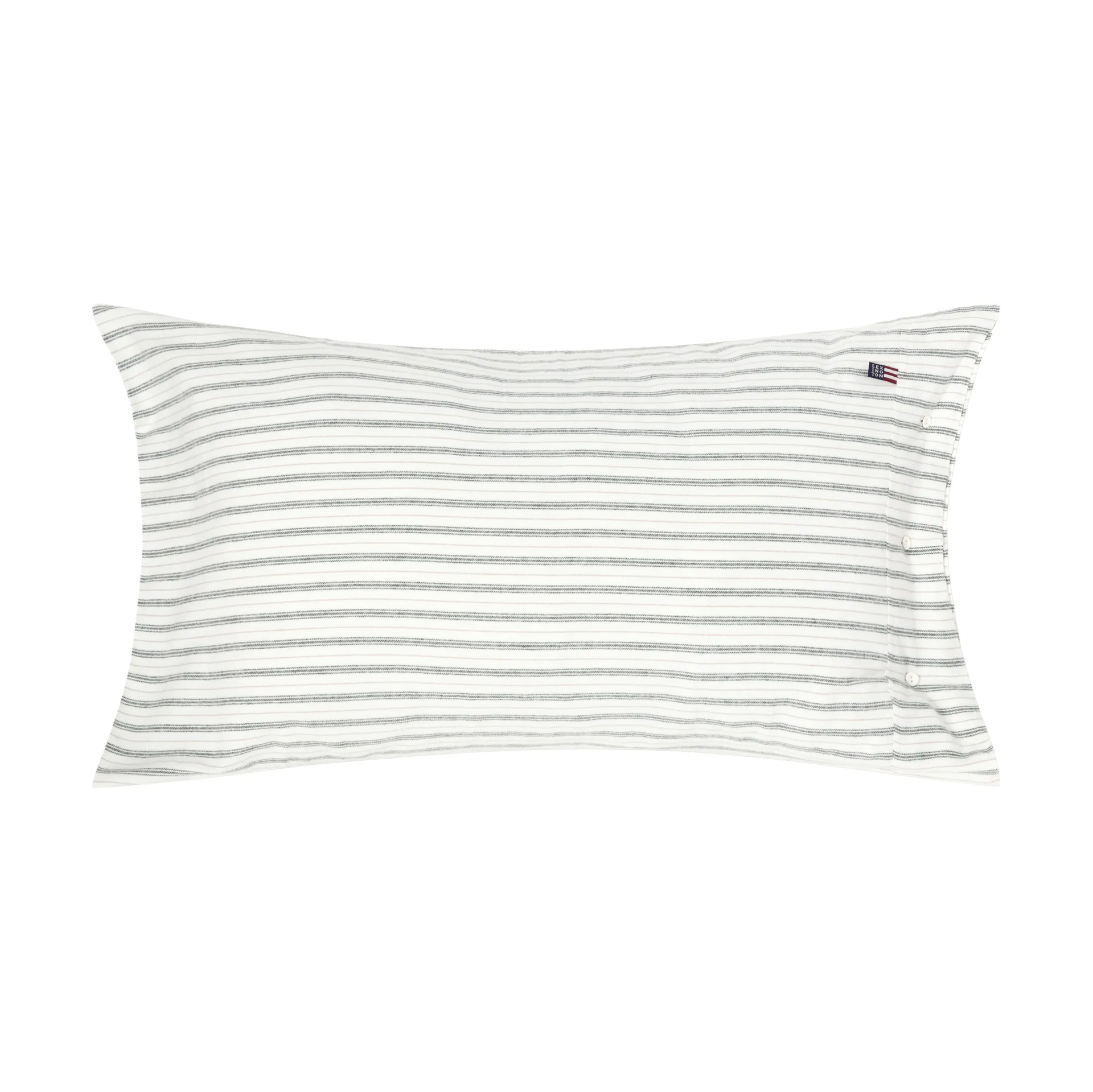 Stripe puuvillaflanellityynyliina, Valkovihreä-beige, 50x90 cm Lexington