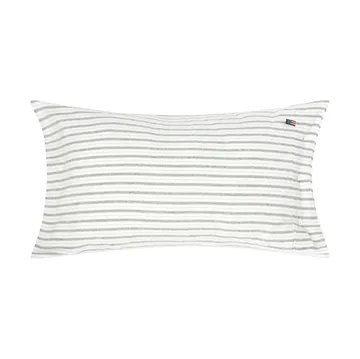 Stripe puuvillaflanellityynyliina - Valkovihreä-beige, 50x90 cm - Lexington