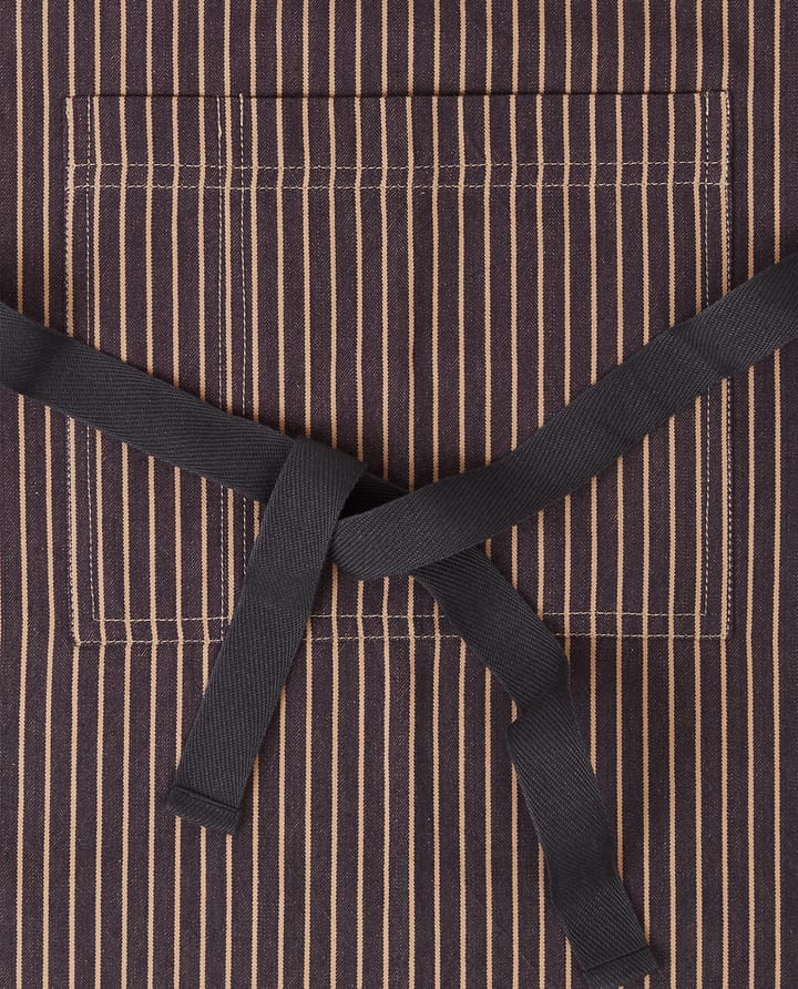 Striped Cotton Herringbone esiliina 80x150 cm - Beige-dark gray - Lexington
