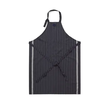 Striped Cotton Linen -esiliina - Dark gray-white - Lexington